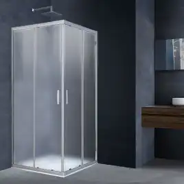 Душевой уголок Vincea Rapid 100х100 VSS-3R90/10MT, профиль хром, стекло Рифленное