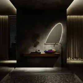 Раковина накладная ABBER BEQUEM 49х31х14 AC2107Regen, овальная, хамелеон