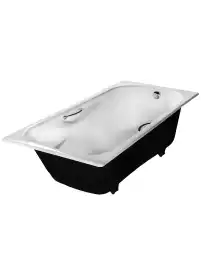 Чугунная ванна Wotte Comfort UR 180x80 с отверстиями для ручек, Белая