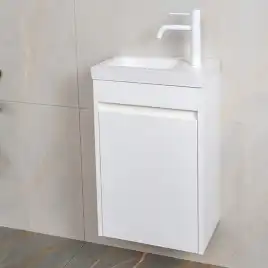 Тумба с раковиной AVS Миниатюра 40 R белая, K821-08-400R-WG-04-410WG