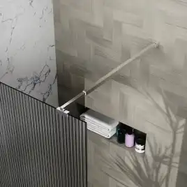 Душевая перегородка Azario 100 AZ-251-100-MGR-CRF, профиль графит матовый, стекло Рифленое