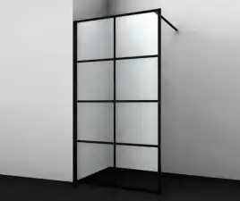 Душевая перегородка WasserKRAFT Glan 66W 100 см, 66W44, профиль Черный, стекло Прозрачное