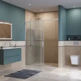 Душевая дверь BelBagno SOFT_CLOSE-1-BF-1-160-C-Cr стекло прозрачное, профиль Хром