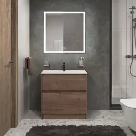Тумба под раковину BelBagno KRAFT39-800/390-2C-PIA-RT напольная Rovere Tabacco