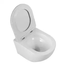 Подвесной унитаз BelBagno SFERA-TOR BB046CH-TOR/SC, безободковый, смыв торнадо с сиденьем микролифт, Белый