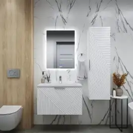 Тумба под раковину Grossman Блисс 60 подвесная, белая матовая (106044)