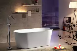 Акриловая ванна Abber 150х80 AB9203-1.5, отдельностоящая, Белая глянцевая