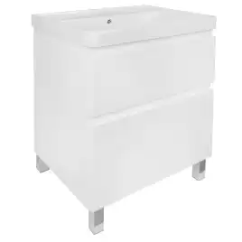 Тумба с раковиной Azario Мила 60 CS00085830, напольная, Белая матовая