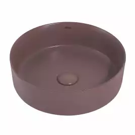 Раковина накладная ABBER BEQUEM 36х36х12 AC2108MC, круглая, коричневая матовая