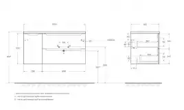 Тумба под раковину BelBagno ETNA-1000-2C-1A-SO-RW-R подвесная Rovere Moro