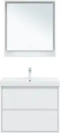 Тумба под раковину Aquanet Милан 80 белый глянец, подвесная, 336369