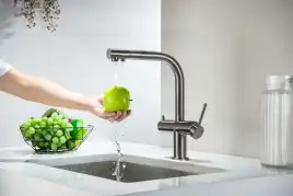 Смеситель для кухни Aquatek Европа AQ1385BGM, Оружейная сталь