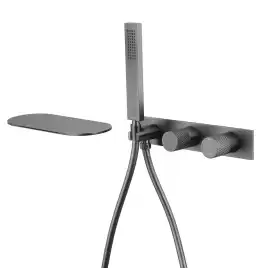 Смеситель для ванны с душем Abber Rund AF8731NG встраиваемый, с внутренней частью, Никель