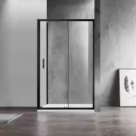 Душевой уголок Azario MILTON 120х80х200 AZ-ND1131-R 1200 BLACK профиль Черный, стекло Прозрачное