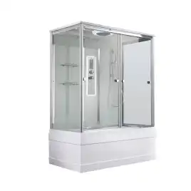 Душевая кабина AvaCan V5015LED 150x85 см, высокий поддон, с крышей