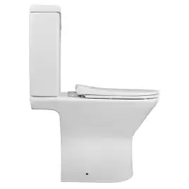 Унитаз-компакт Azario FRETTA NEW AZ-1223B напольный, безободковый, в комплекте с бачком и сиденьем микролифт, Белый глянцевый