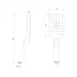 Лейка душевая Lemark LM8123GM, 3-функциональная Графит