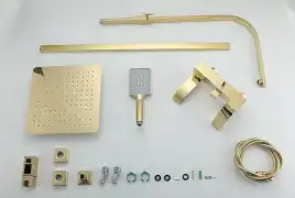 Душевая система Gappo G2407-3 с поворотным изливом, Золото глянцевое