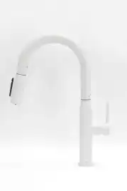 Смеситель для кухни AVS PureRiver 811-171-MW с выдвижным изливом, белый матовый