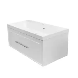 Тумба с раковиной Azario Belloni 80 CS00098072, подвесная, белая матовая