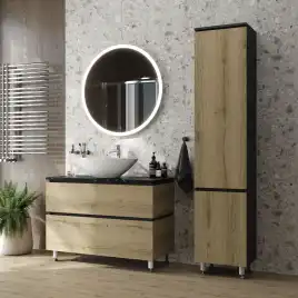 Тумба под раковину FAURAplus ТРИУМФ 100-2 напольная, дуб эльвезия