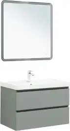 Тумба под раковину Aquanet Вега 2.0 80 мисти грин, подвесная, 337961