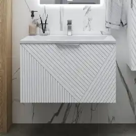 Тумба под раковину Grossman Блисс 60 подвесная, белая матовая (106044)