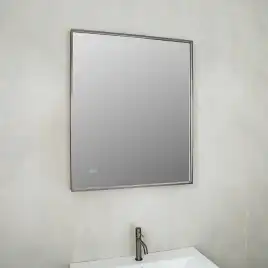 Зеркало с подсветкой AVS ZH 75x90 см, антипар, оружейная сталь