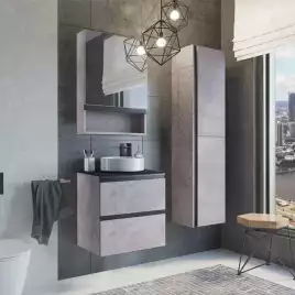 Тумба с умывальником Comforty Эдинбург 60-2 Бетон светлый, 00-00005701