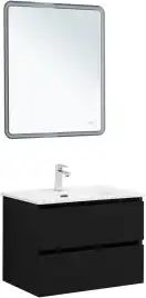 Тумба под раковину Aquanet Вега 2.0 70 черный, подвесная, 337954