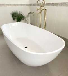 Ванна из литьевого мрамора  Aqua de Marco ANGELO 173х80 Белая 1175WANG