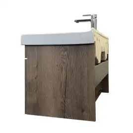 Тумба с умывальником Comforty Никосия 80П Дуб темный, 00-00008856