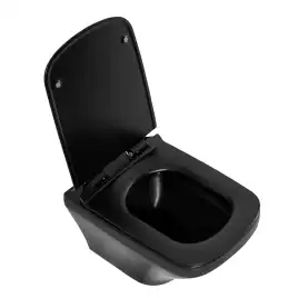 Комплект 4 в 1 Унитаз подвесной BelBagno SELA BB3201CHR-MB с сиденьем BB3201SC-MB + Система инсталляции для унитазов BelBagno BB002-80 с кнопкой смыва BB007-PR-NERO.M