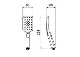 Душевая лейка Aquatek ЛИРА AQ2005CR, Хром