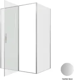 Душевой уголок Allen Brau Priority 140x100 3.31035.BA + 3.31047.BA серебро браш