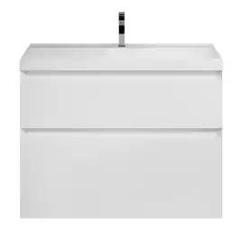 Тумба под раковину Grossman Меркадо 80 подвесная, белая матовая (108080)
