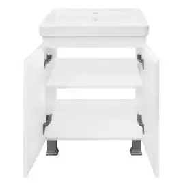 Тумба с раковиной Azario Мила 50 CS00097990, напольная, Белая глянцевая