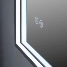 Зеркало с подсветкой AVS ZH 75x90 см, антипар, оружейная сталь