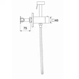 Гигиенический душ со смесителем Gappo G7207-40 термостатический, встраиваемый, Хром