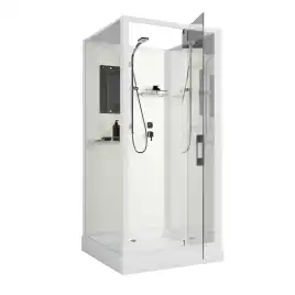 Душевая кабина Niagara Standart 100х100 ST100/15Q/BK низкий поддон, белый профиль, без крыши