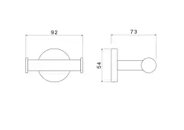 Крючок для полотенец Aquatek Оберон AQ4202BG двойной, Золото матовое