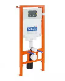 Инсталляция для подвесного унитаза BelBagno BB002-80  с кнопкой смыва BB012-MR-NERO.M