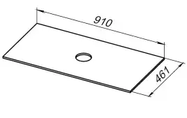 Столешница Allen Brau Reality 90 1.32024.G-S серый структ