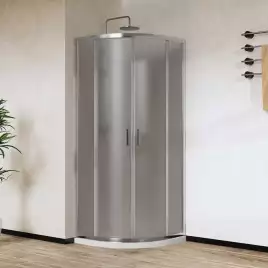 Душевой уголок Vincea City 90х90 VSQ-5CT900MT, профиль хром, стекло Рифленное