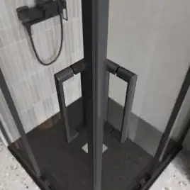 Душевой уголок BelBagno LUCE-A-2-90-C-NERO стекло прозрачное, профиль Черный матовый