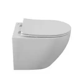 Подвесной унитаз BelBagno SFERA-TOR BB046CH-TOR/SC, безободковый, смыв торнадо с сиденьем микролифт, Белый