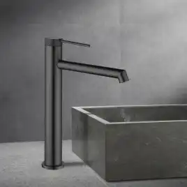 Смеситель для раковины Vincea VBF-2RM2GM однорычажный, вороненая сталь