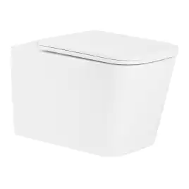 Подвесной унитаз Azario LEGENDA AZ-2305AS безободковый, смыв Торнадо, в комплекте с сидением микролифт, Белый глянцевый