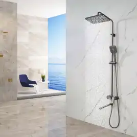 Душевая система Aquatek НИКА AQ2840BGM, Оружейная сталь