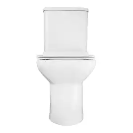 Унитаз напольный Azario Glory AZ-49 безободковый, с бачком и сидением микролифт, Белый глянцевый